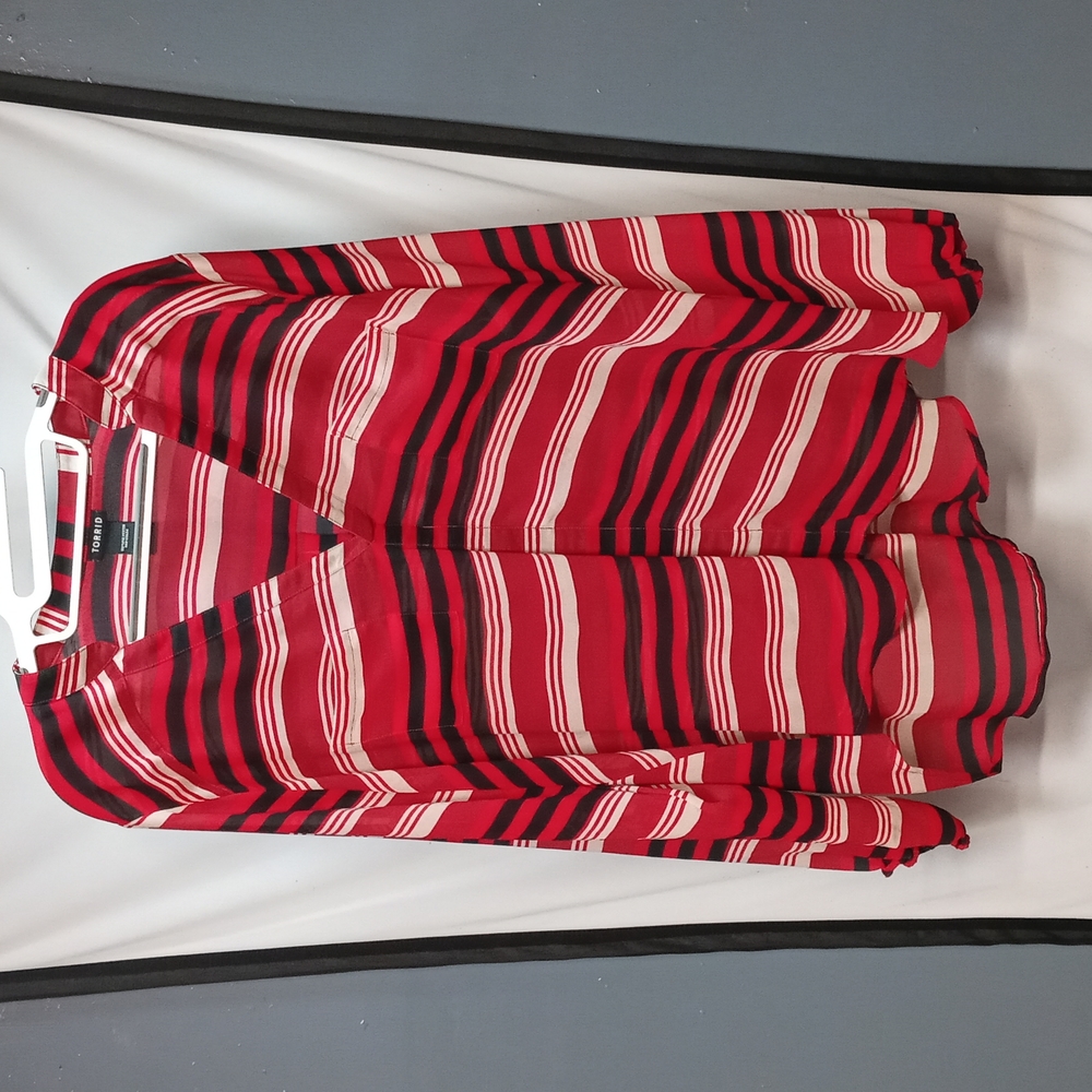 Long sleeve translucent torrid shirt